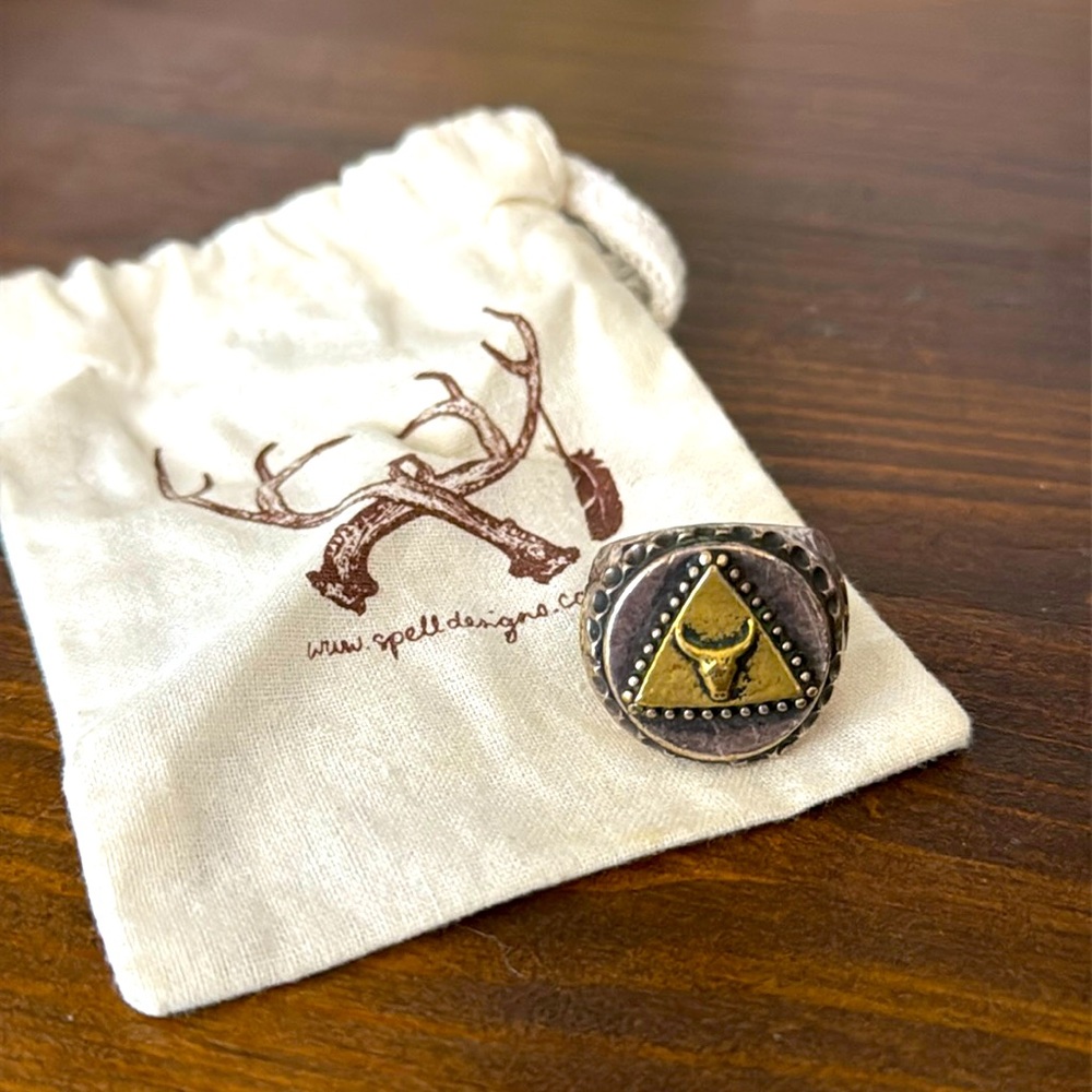 Spell Designs Vintage Easy Rider Buffalo Ring - Size 7